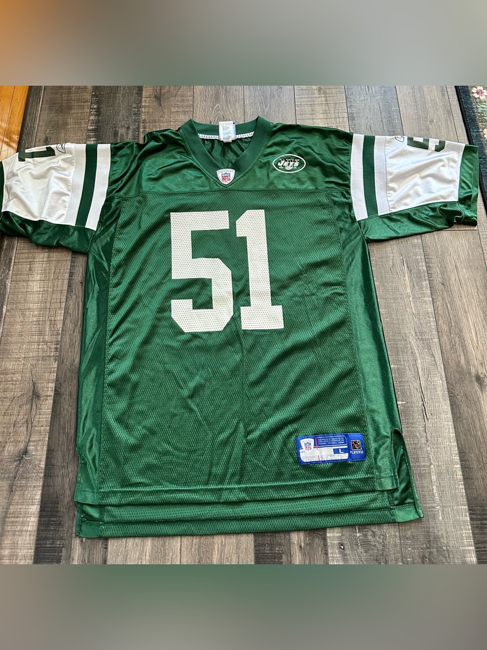 Vintage Y2K Reebok NFL New York Jets Vilma 51 Football Jersey Men's Sz Large